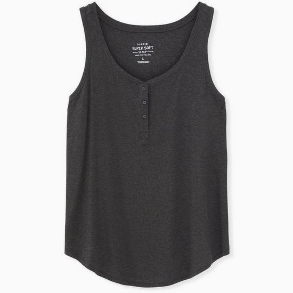 Torrid ribbed tank henley sleep tank